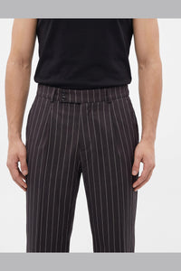 Sovereign Stripe pants in Black — fabric detail