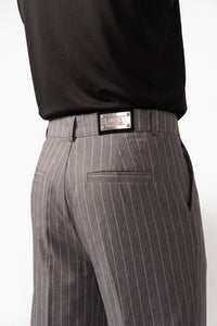 Sovereign Stripe pants in Silver — fabric detail (2)