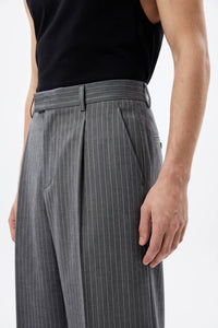 Sovereign Stripe pants in Silver — fabric detail (3)